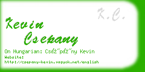 kevin csepany business card